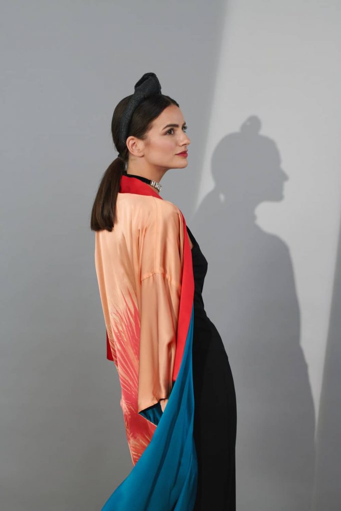 Kimono largo mujer satén vestir invitada